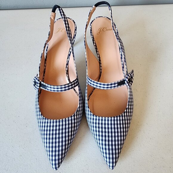 J. Crew Shoes - J. Crew Gingham Slingback "NEW"